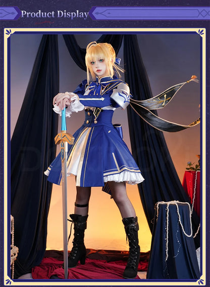 IN STOCK Saber Cosplay Costume Game Honkai: Star Rail x Fate Stay Night【S-2XL】DokiDoki-R Halloween Saber Costume Plus Size