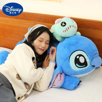 60/80/100cm Big Size Stitch Disney Anime Plush Stuffed Doll Kawaii Room Decoration Plushies Children's Pillow Holiday Gift