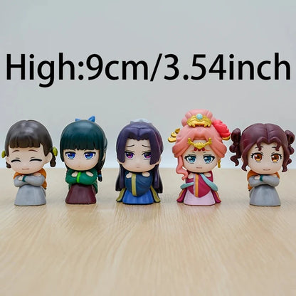1/5PCS 9cm Kusuriya no Hitorigoto Anime Figure Q Version Maomao Action Figure Kawaii Jinshi Figurine PVC Collection Model Toys