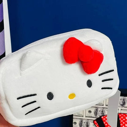 Large Capacity Storage Bags Plush Bag Kuromi My Melody Cinnamoroll BADBADTZ-MARU Cosmetic Bag High Quality Pencil Case Gift Girl