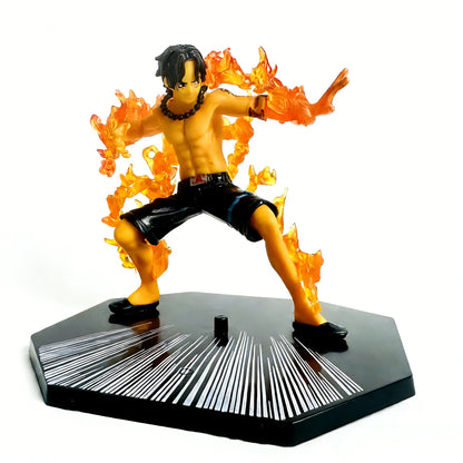 New One Piece Anime Figure Fire Fist Luffy Ace Sanji Battle Model Dolls PVC sabo Action Figurine Zoro Ghost Three-Knife Toys