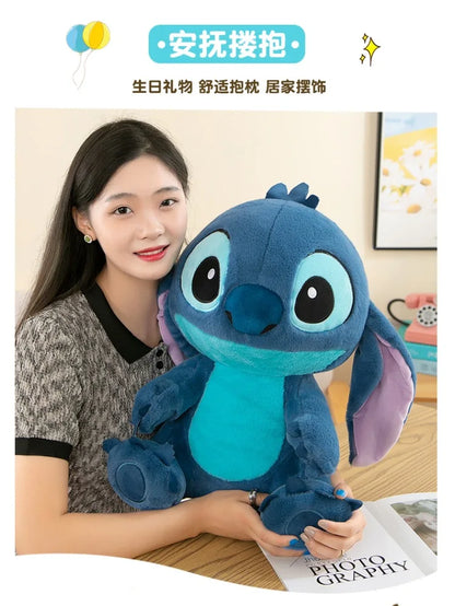 50/60/80cm Super Big Size Lilo & Stitch Disney Anime Plush Stuffed Doll Room Decor Large Plush Children's Pillow Holiday Gifts