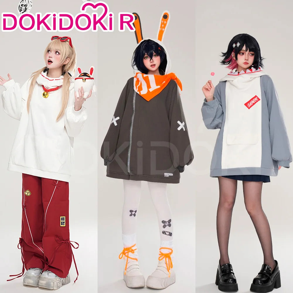 IN STOCK Eous Sharkboo Bangboo Luckyboo Doujin Cosplay Costume Game Zenless Zone Zero【S-3XL】DokiDoki-R Women Hoodie Plus Size