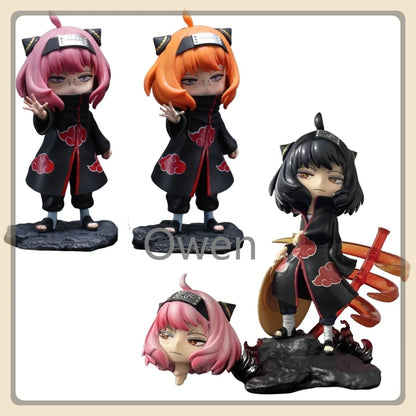 Spy×family Anime Figurine Forger Anya Cos Naruto Akatsuki Figures Toys 18cm PVC Model Collection Statue Decoration Birthday Gift