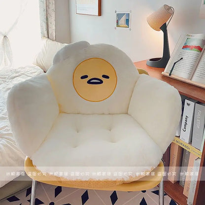 Comfortable Gudetama Seat Cushion Thickened Stuffed Anime Sitting Cushion Chair Warm Butt Bay Window Cushion Home Decor Gifts