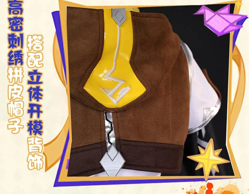 Genshin Impact Bennett Cosplay Costume Wig Uniform Adventures in Blazing Hue New Skin 3D Accessories Halloween Party Women Men