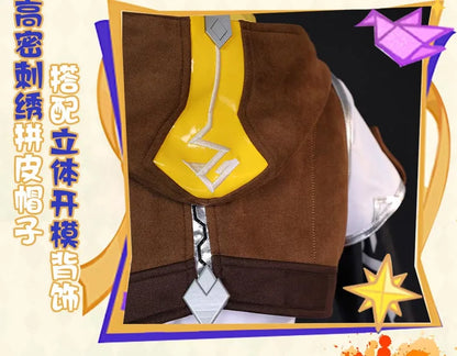 Genshin Impact Bennett Cosplay Costume Wig Uniform Adventures in Blazing Hue New Skin 3D Accessories Halloween Party Women Men