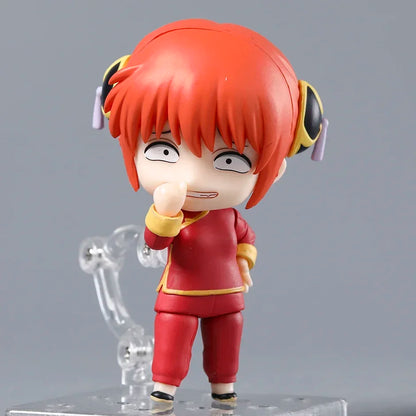 Anime Sakata Gintok Figures GINTAMA Kagura Figurines Q Version Shimura Shinpachi Figure PVC Birthday Collection model Toys Gifts