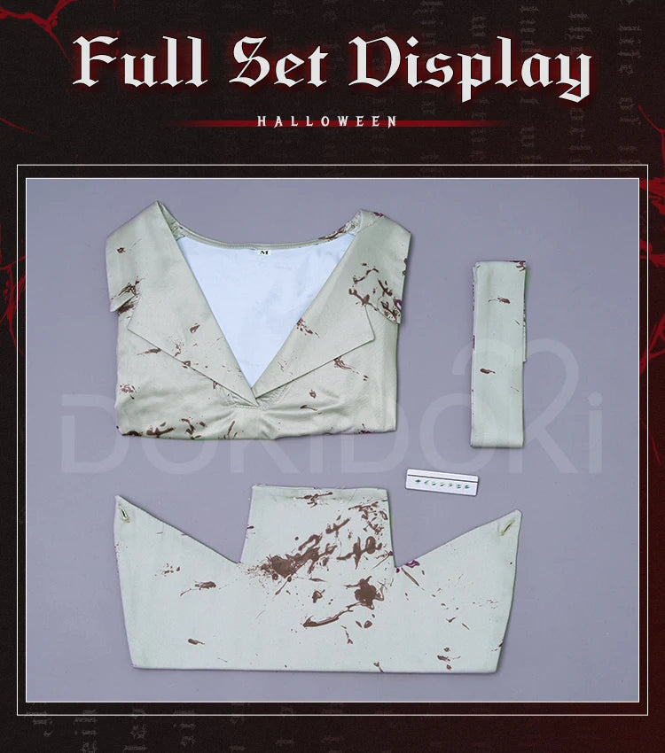 IN STOCK Bubble Head Nurse Cosplay Costume Game Cosplay【XS-3XL】DokiDoki-R Women Halloween Bloody Nurse Dress Mask Plus Siz