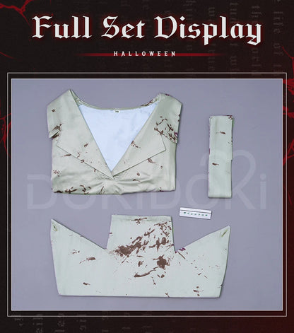 IN STOCK Bubble Head Nurse Cosplay Costume Game Cosplay【XS-3XL】DokiDoki-R Women Halloween Bloody Nurse Dress Mask Plus Siz