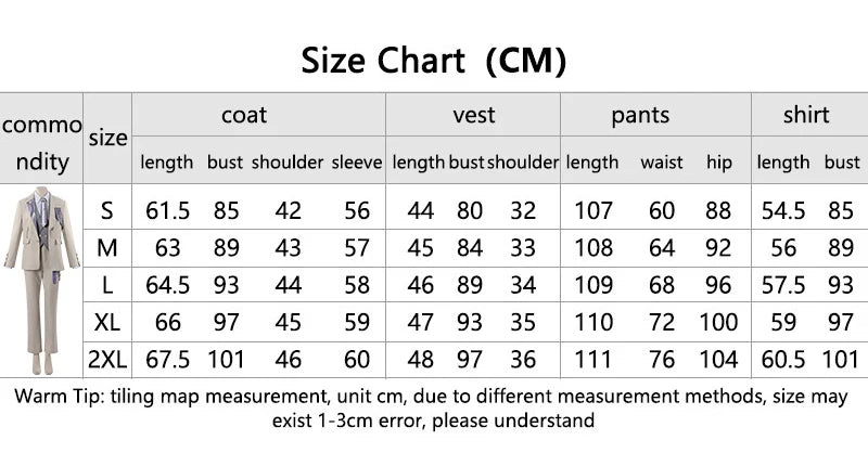 Love and Deepspace Xavier Cosplay Costume Wig Birthday Outfit Uniform Suit Brooch Halloween Party for Women Men Carnival Props