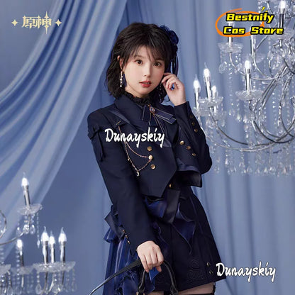 Genshin Impact Furina Cosplay Costume XS-XL Polyester Set