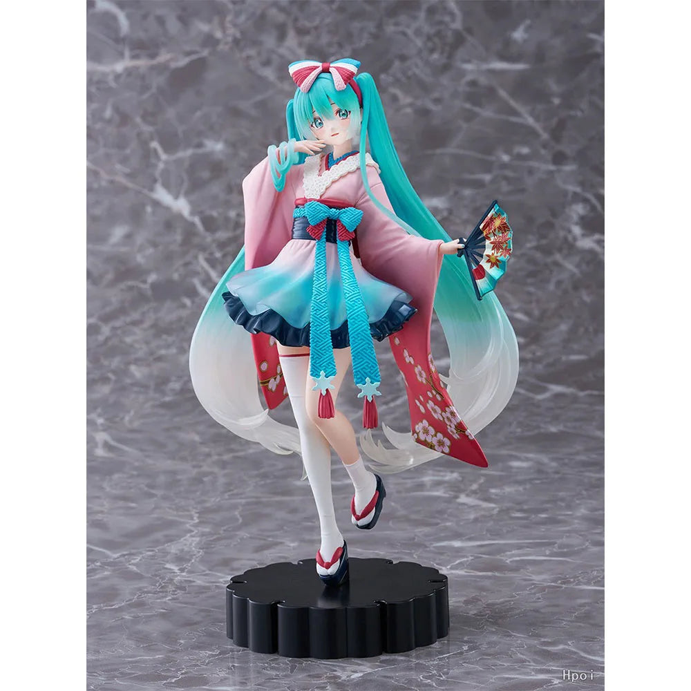 19CM Hatsune Miku Figure Anime Virtual Anchor Proportional Humanoid Cute Tokyo Kimono Hobbies Toy Gift Collection Ornaments