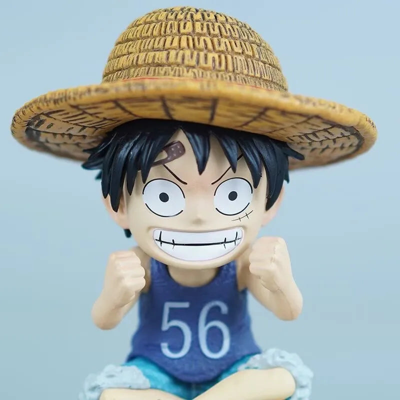 One Piece Luffy Anime Figures 9.5cm Monkey D. Luffy Figure Cute Pvc Statue Desktop Decor Collection Model Toys Xmas Gift
