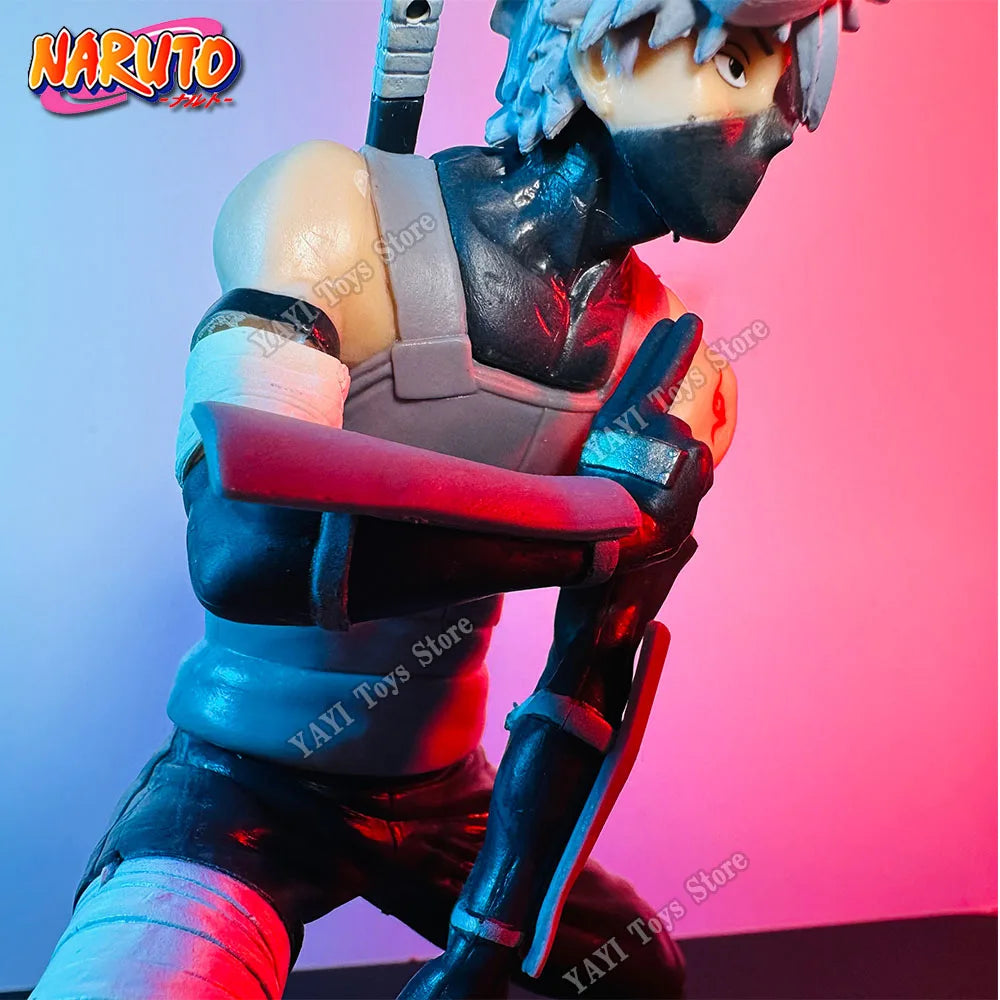 New Naruto Anime Figure 18cm Hatake Kakashi  PVC Action Figure Model Doll car Ornaments Collections Toy Gifts