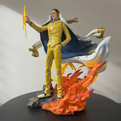 New One Piece Kizaru Borsalino Anime Figure Three Major Generals Of The Navy Borsalino Pvc Luminous Statue Collection Model Gift
