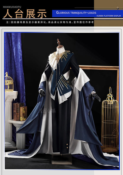 Arknights Aefanyl Logos Cosplay Costume Wig Uniform Earrings Radiant Serenity Ambience Synesthesia Halloween Women Men Carnival