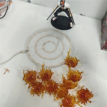 Chainsaw Man Denji Anime Figures PVC Toys Fire Effect 18cm Action Figures LED Visual Night Lights Model Doll Juguetes Figurals