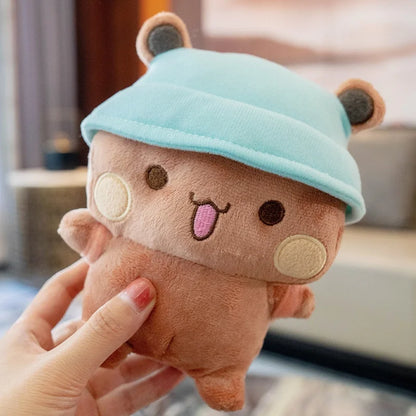 Cute Yier Bubu and Dudu Bear Panda Plushies With Backpack Cartoon Stuffed Animal Doll Appease Peluche Plush Toy Birthday Gifts