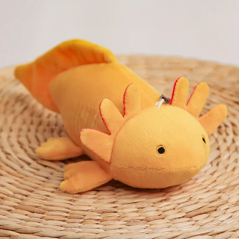 22cm Small Axolotl Plush Keychain Mini Cute Salamander Soft Toy Stuffed Animal Newt Kawaii Bag Pendant Decoration