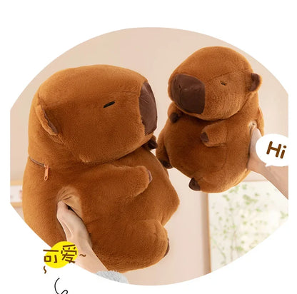 30/40cm Soft Capybara Hand Warmer Pillow Stuffed Funny Capybara Plush Hand Warmer Cartoon Portable Capybara Plush Stuffed Doll