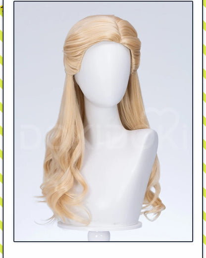 Glinda Elphaba Cosplay Wig Anime Wicked DokiDoki Front Lace Wig Golden Long 60cm Hair Glinda Cosplay Elphaba Hat Free Cap