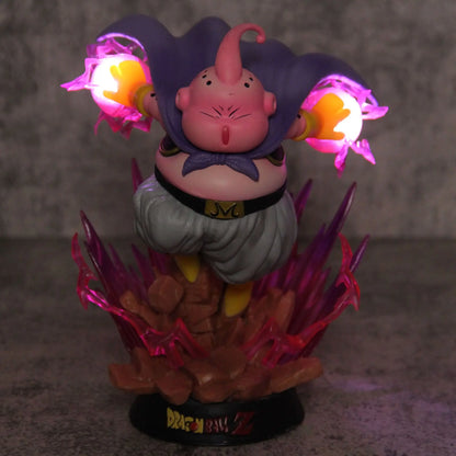 Dragon Ball Majin Buu Glowing Anime Statue - Pvc Collectible Figure Desktop Decoration Ornaments Kid Birthday Gift Toy 19cm