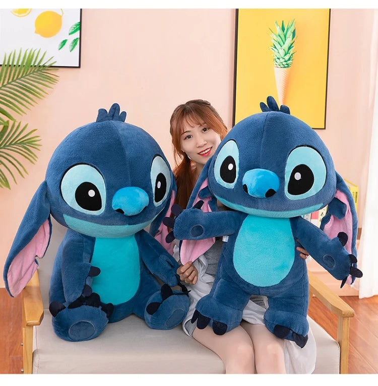30/60cm Disney Lilo and Stitch Plush Toys Standing Posture Kawaii Pixar Anime Plushie Stich Dolls Soft Stuffed Gift for Children