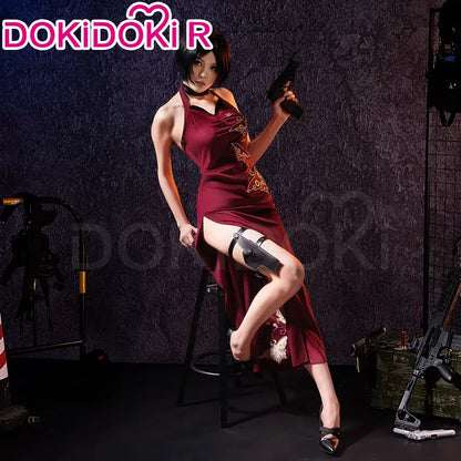 IN STOCK Adaa Wongg Cosplay Costume Game Cosplay【XS-3XL】DokiDoki-R Women Sexy Red Cheongsam Dress Plus Size
