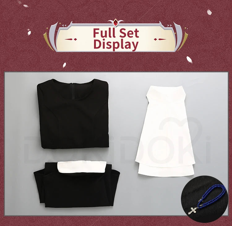 IN STOCK Kitagawa Marin Cosplay Costume Anime DokiDoki-R Women Nun Kitagawa Black Dress Halloween Cosplay
