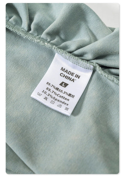 ZODF Women 2024 Summer Washed Tank Tops Female Hotsweet Girls 235gsm Slim Pleated Arc Hem Camisole TEE Streetwears HY0795