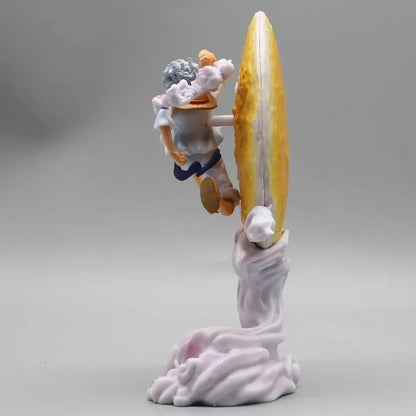 16cm One Piece Anime Figure Moon Nika Monkey D Luffy Gear 5 With Moon Light Action Figure Statue Model Collection Toys Gift