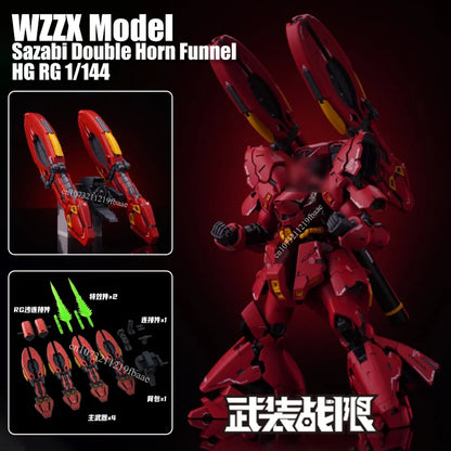 In Stock Sazabi Double Horn Funnel HG RG 1/144 MSN-04ff Accessories Package Assembly Model Kits Action Figure Robot Kits Toys