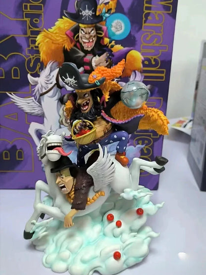 2025 Blackbeard Marshall D Teach Figures Manga One Piece Anime Figure Black Beard Gk Statue Model Collection Room Ornament Gift