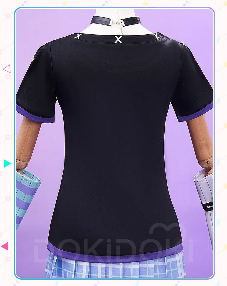 Yoisakii Kanadee Cosplay Costume Game DokiDoki-R Cosplay Women Cute Dress Cosplay Kanadee Bag Earphones Halloween Wig