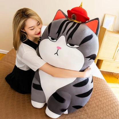 35-75cm Big Toy The Emperor Cat Plush toy Sleepy Cat Lazy  Eyes Cat Sleeping Throw Pollow Swag Toys for boy Birthday
