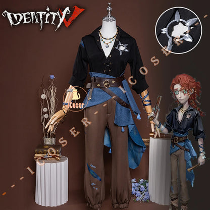 Identity V Clear Rationality Cosplay Costume Wig Composer Frederick Kreiburg Uniform Headwear Halloween for Women Men Carnival