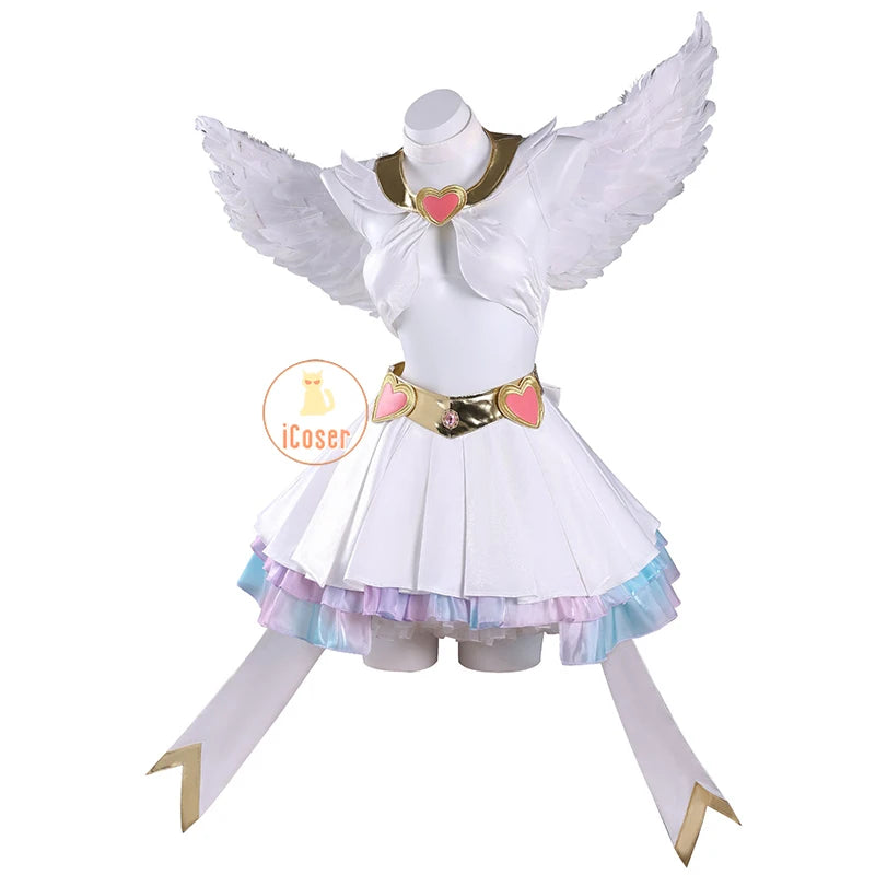 Anime New Panty Stocking with Garterbelt Pantiel Cosplay Costume Panty Anarchy Angel Skirt Wings Halloween Party for Women Girls