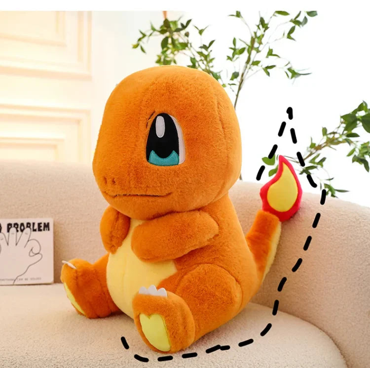 35/80cm Charmander Pokemon Plush Toys Large Anime Doll Cute Pillow Giant Pokémon Plushie Squirtle Stuffed Gift for Kid Christmas