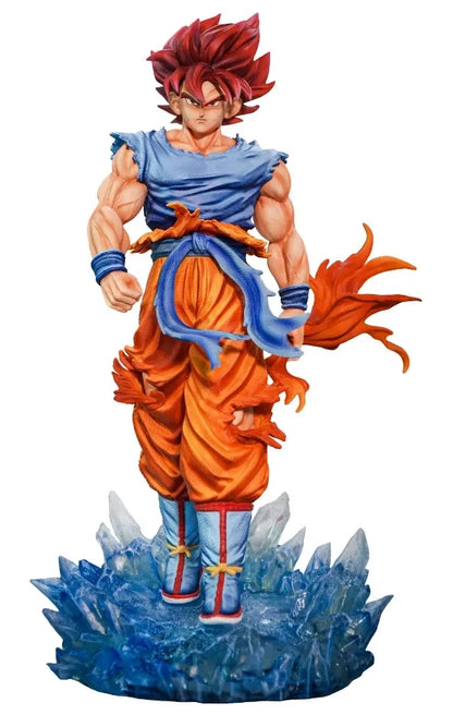 Jt Goku Statue Dragon Ball Z Super Saiyan Goku Figure Replace Head Led Base  Model Toy Gifts Luminous Statue Anime Toy Ornament