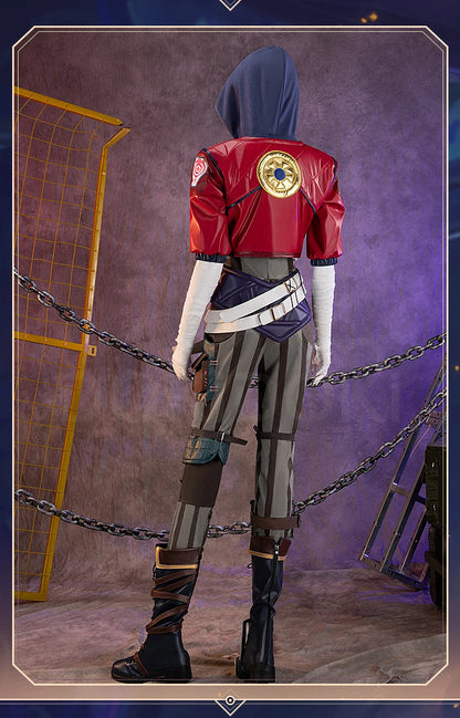 【Last Batch】IN STOCK ViI Cosplay Costume Game Cosplay DokiDoki-R Women Suit Red Coat Plus Siz