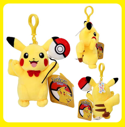 Pokemon Pikachu Mew Squirtle Charmander Kawaii Plush Toy Pendant School Bag Backpack Pendant Key Ring Small Doll Birthday Gift
