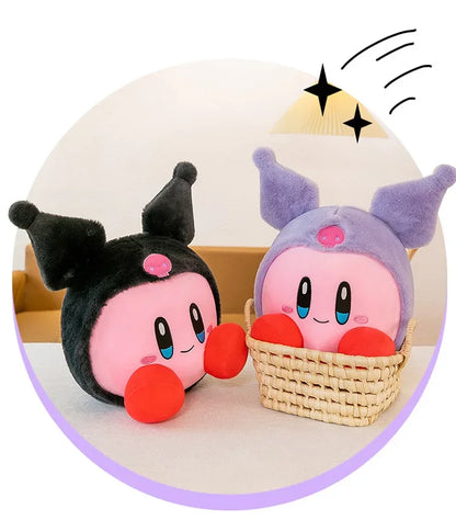 60cm Big Size Kirby Cosplay Sanrio Kuromianime Plush Stuffed Doll Room Plushies Pillow Cute Ornaments Children's Holiday Gifts