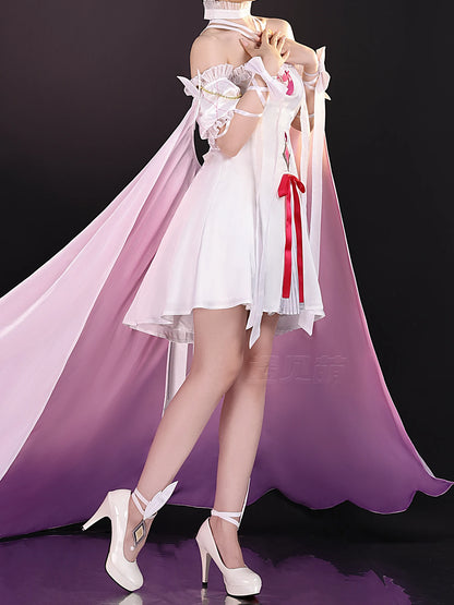 Genshin Impact Columbina FES 2026 Cosplay Costume Wig Dress The Damselette Eleven Fatui Harbingers Halloween Party Women Girls