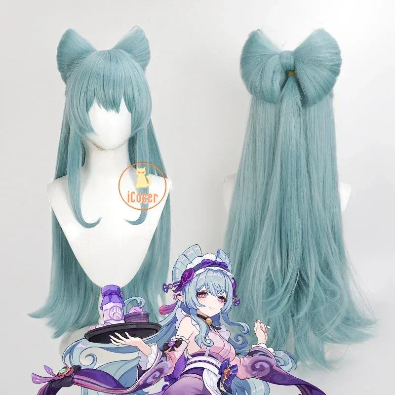 iCoser Genshin Impact Yumemizuki Mizuki Cosplay Costume Wig Dress Headwear Tail Natlan Halloween Party for Women Girls Cos Props