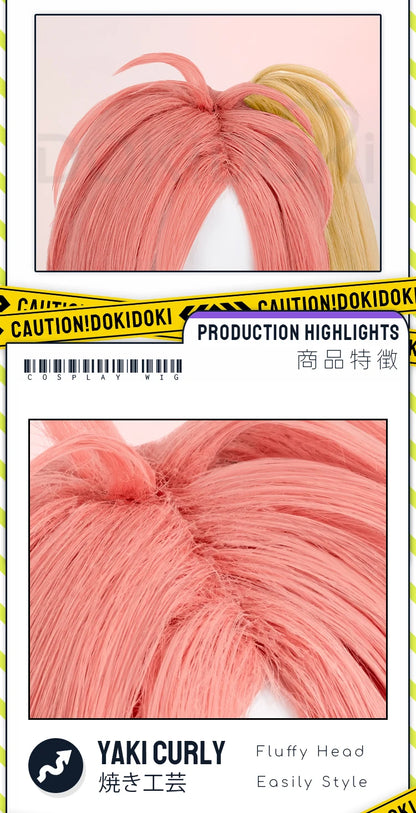 IN STOCK Vaggie Cherry Boom Lillth Morningstar Wig Anime DokiDoki 100cm Long Hair Lillth Cosplay Pre Crimped Wig Free Cap