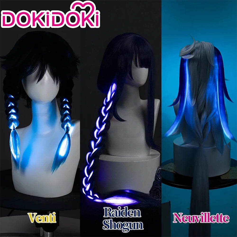 Mavuika/Raiden Shogun/Neuvillette/Venti Luminous Wig Game Genshin Impact DokiDoki Baal Cosplay Neuvillette Front Lace Wig