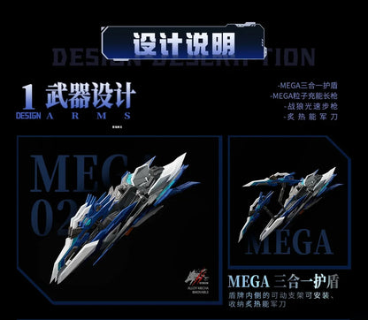 1/72 Crystal Envoy No.02 Mecha Wolf Warrior Mega Series Action Figure High Detail  Figurine Desktop Decor Assembly Model Boy Toy