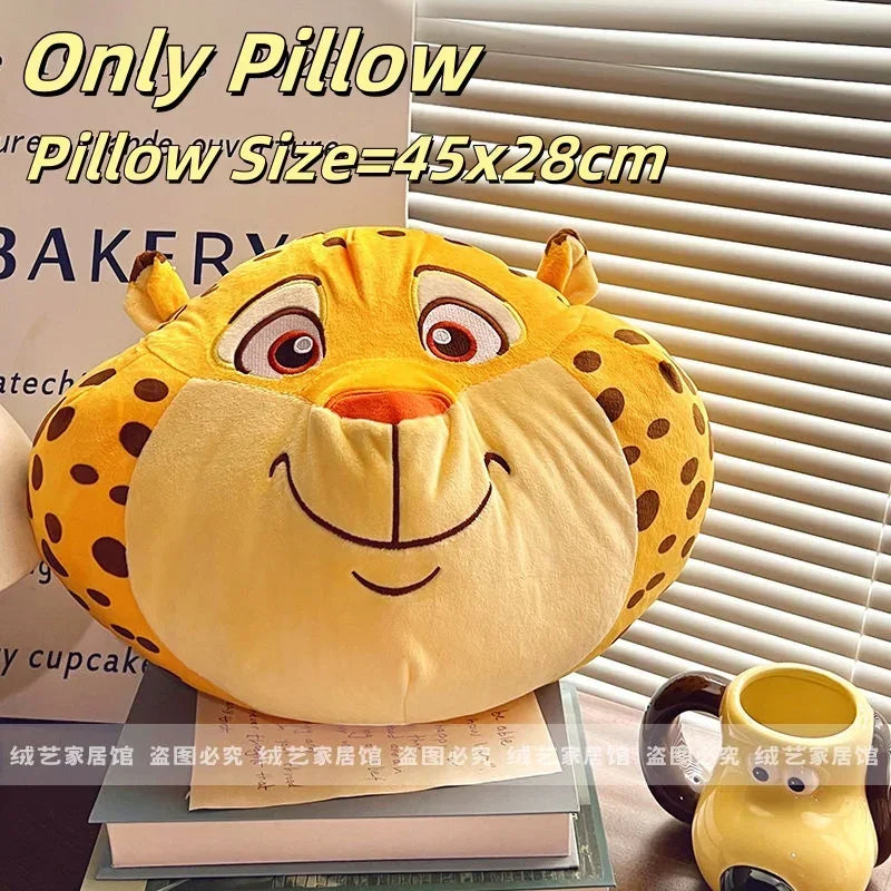 Cartoon Animal Zootopia Cushion Blanket Comfortable Soft Bed Back Cushion Nick Judy Fox Rabbit Leopard Cushion Blanket Car Gift