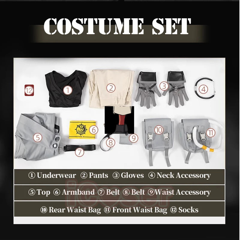iCoser Anime Gachiakuta Rudo Surebrec Cosplay Costume Uniform Hoodie Gloves Akuta Cleaners Halloween Party Women Men Carnival